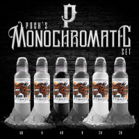 Краска World Famous Tattoo Ink Poch's Monochromatic Set (6 пигментов)